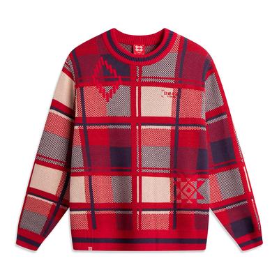 Li Ning Dai Jin Dou Jin Serie Einfach Bequem Vielseitig Lässig Locker Dopamin Pullover Langarmjacke Rundhals Gestricktes Oberteil AMBV031-7
