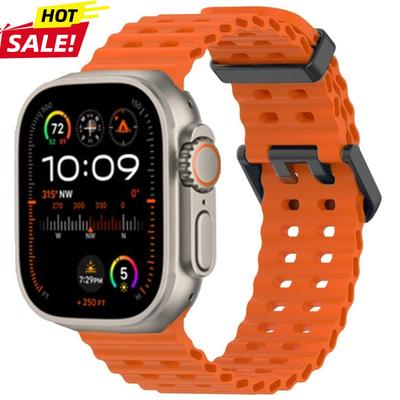 Ocean Sports Silicone Bracelet for Apple Watch Ultra 3/2/1 49mm Series 11/10 46mm for iWatch Series 9 8 7 6 5 4 SE32/1 44mm 45mm