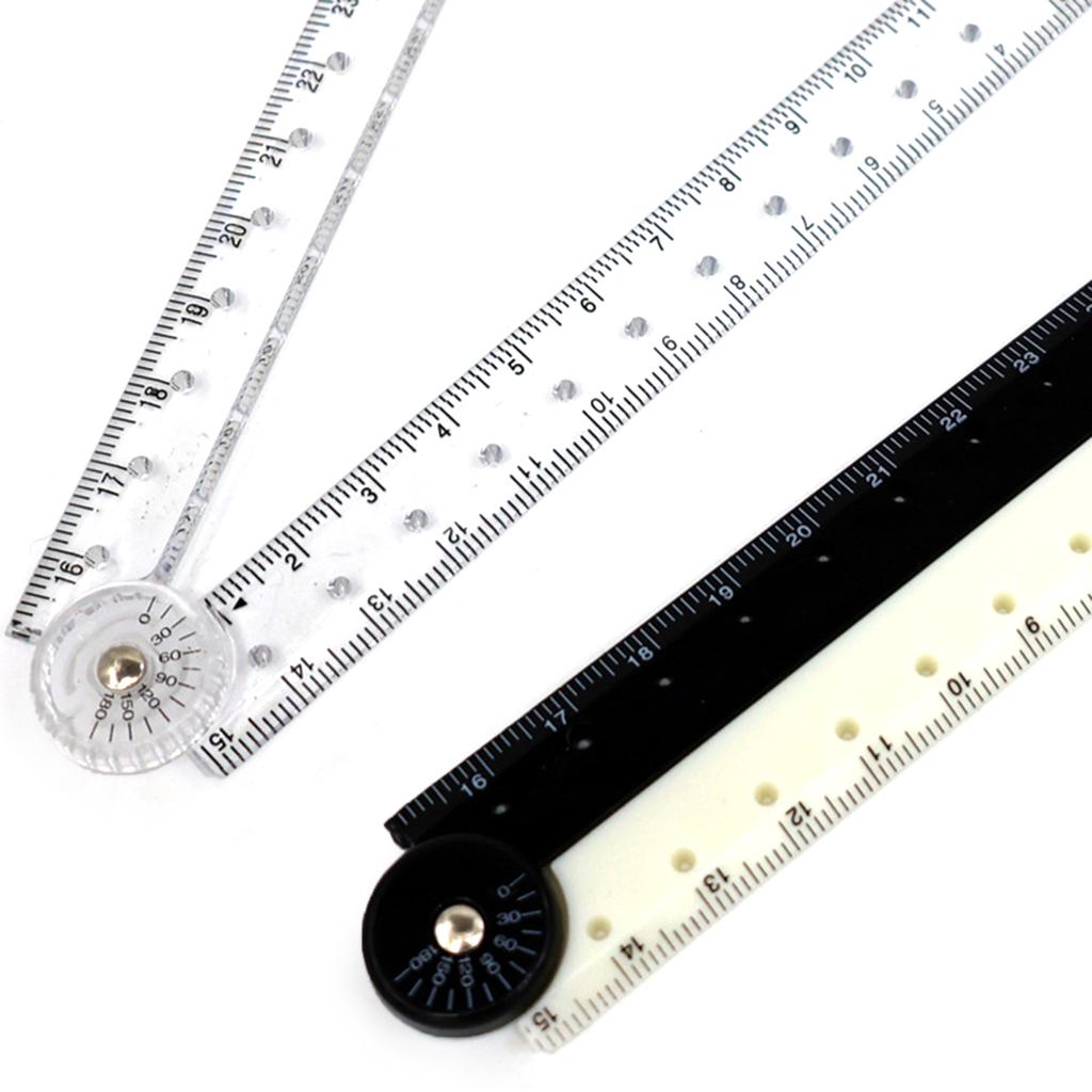 3Pcs/set Foldable Straight Ruler 30cm Geometry Ruler Flexible Ruler Clear Measuring Ruler Drawing Ruler Foldable Rulers