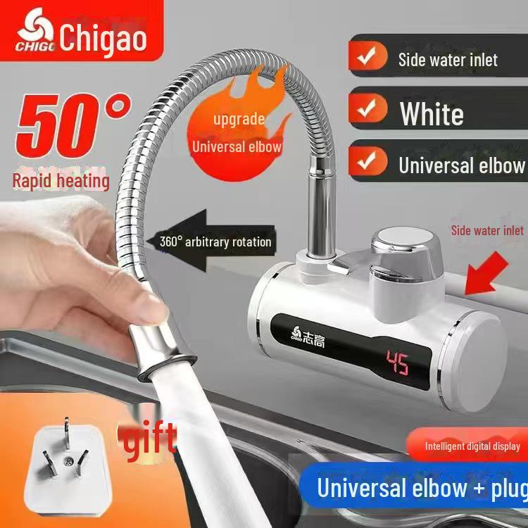 Chigo Instant Hot Water Kitchen & Bathroom Faucet with Electric Side Inlet