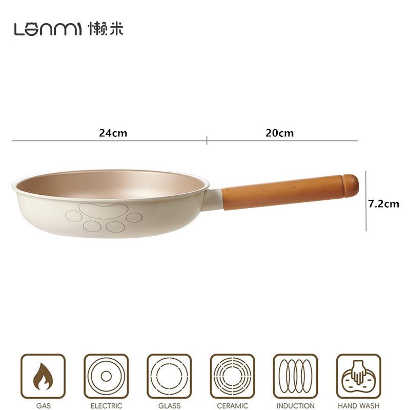 

Lanmi Ceramic Nonstick Frying Pan Skillet with Lid Kitchen Stir Fry Wok Induction Pan Deep Pan Non Toxic Healthy Cooking Pan