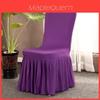 Coprisedia Elegante Coprisedia Pieghettato In Colore Puro Per Decorazione Seduta Banchetto Matrimonio