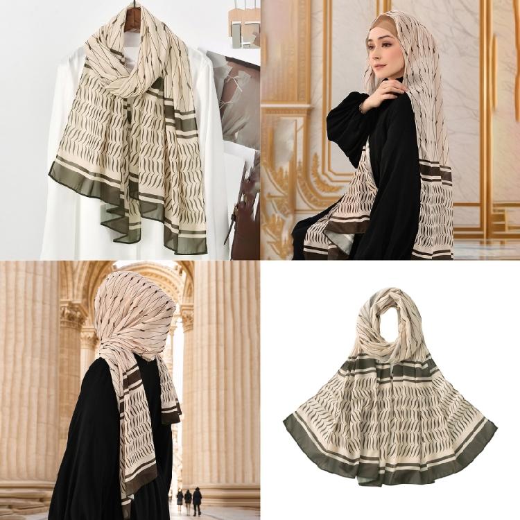 Elegant Comfortable Headscarf Breathable Soft Scarf Church Styles Headscarf for Evening Gowns and Daytime