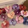 Cute Elegant Orchid Hair Clip For Woman Artificial Flower Hairpins  Wedding Party Hair Accessories Gifts