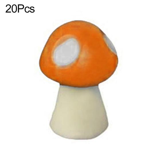 20Pcs Mini Artificial Mushroom Miniatures Fairy Garden Ornament Resin Crafts
