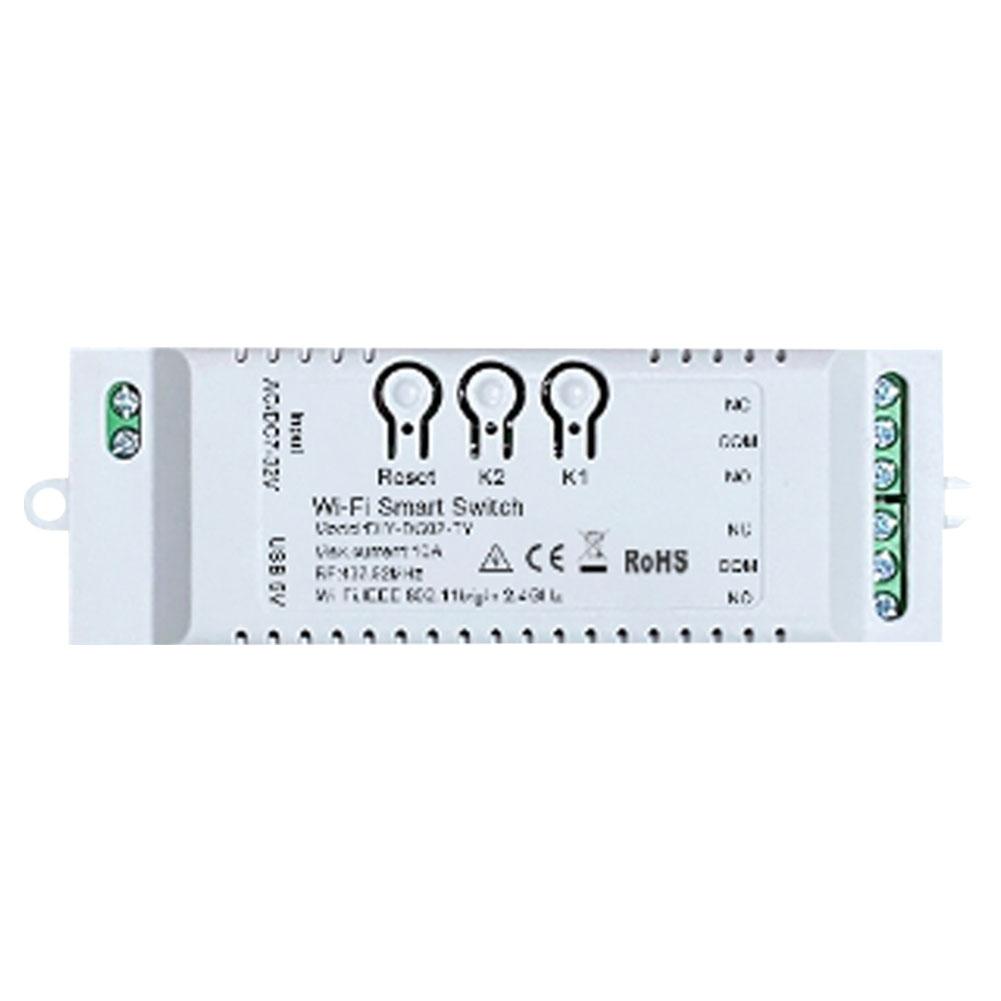 7-32V/85-265V WIFI Relay Switch Module Work with Alexa Google Home Smart Switch Module Smart Life APP 2CH RF 433MHZ