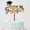 Cartoon Happy Graduation Cap Cake Toppers Bachelor Hat Cap Cake Decoration  School Celebrations