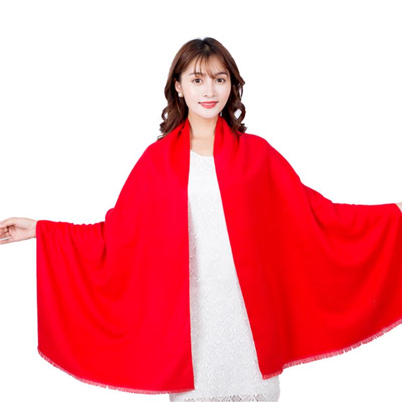 Kinesisk röd polyestersjal