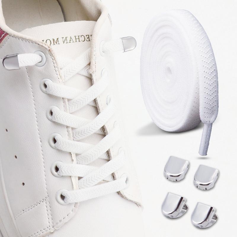 1 Pair/2 Pair No Tie Elastic Shoelaces Sneakers Laces for Kids Adults Rubber Bands Shoe LacesTieless Shoelaces for Sneakers