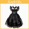 The Addams Family Wednesday Prom Party Dress Kids' Birthday Cosplay Yarn Dress