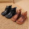 Høykvalitets dameboots ekte skinnboots vanntette dameankelstøvletter mote snøring plattform dame brune ankelstøvletter
