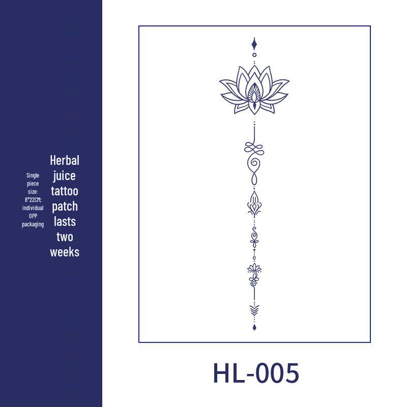 Large Semi-Permanent Waterproof American Style Flower & Plant Arm Tattoo Sticker for Men