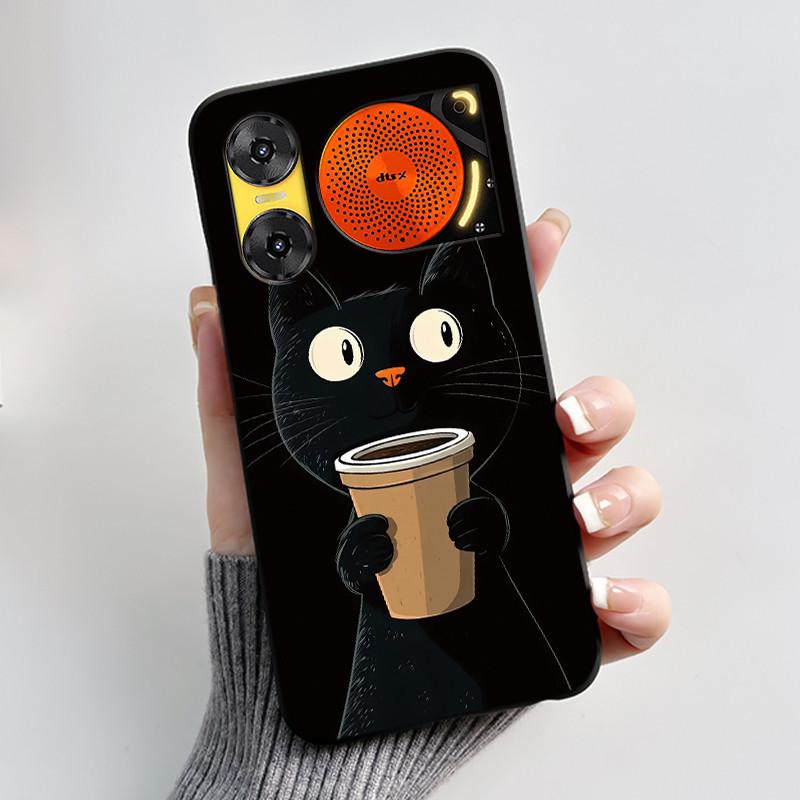 For ZTE Nubia Music 2 Case Cartoon Black Matte Silicone Soft Back Cover For Nubia Music2 Phone Cases 6.7" Protective Shell Z2460