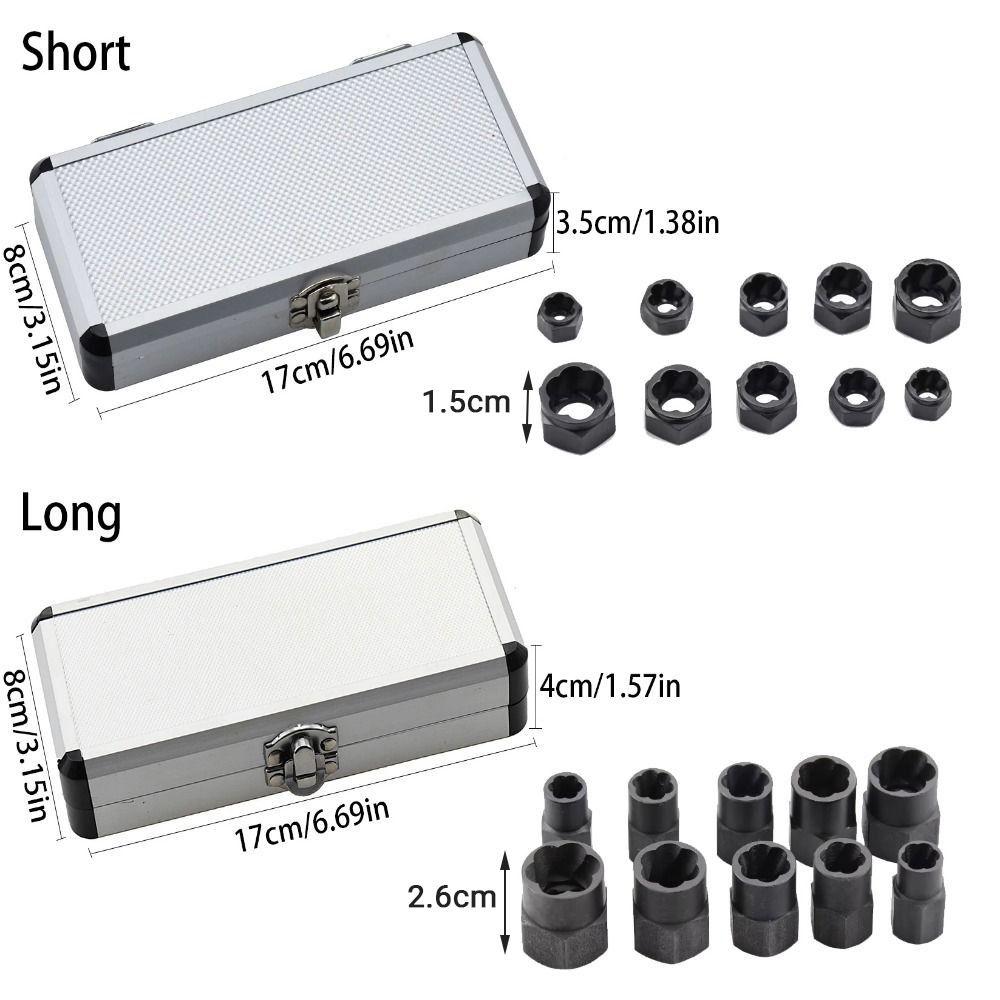 Wear Resist Bolt Extractor Set with Aluminum Box Nut Removal Socket  Frozen Bolts