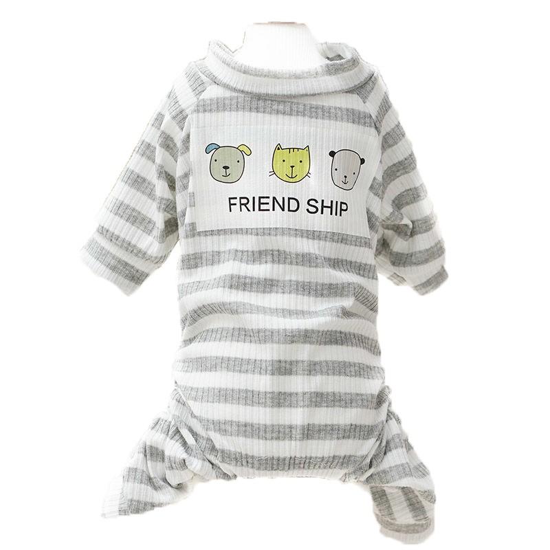Pet Pajamas Spring And Summer Thin Striped Clothes Small Dog Pet Clothing