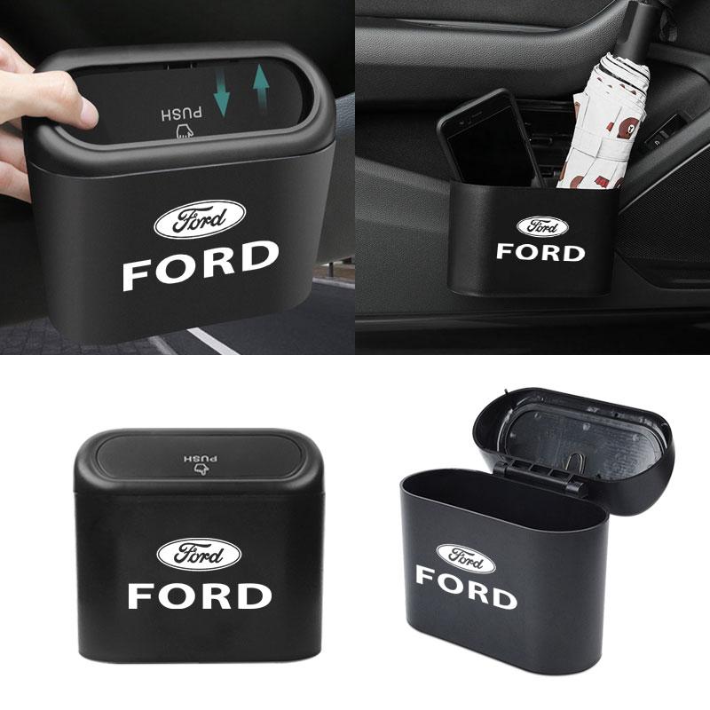 Car Trash Bin Hanging Vehicle Garbage Dust Case Storage Box For Ford Raptor Fiesta Focus 2 3 4 Mondeo Ecosport Mustang Fusion