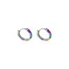 Retro Versatile Color Drip Oil Circle Ear Buckle Femininity Versatile Fresh Cold Wind Earrings Earrings Earrings