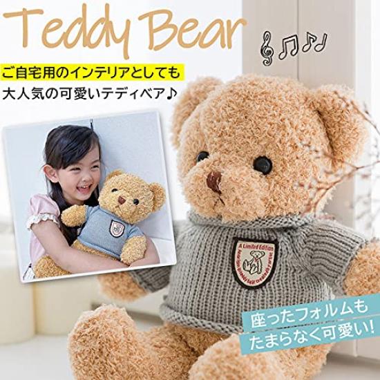 Fluffy and cute stuffed bear with perfect for and clothes, 35cm, beige, kids, girls, birthdays.