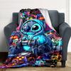 1Pc Lilo Stitch Tropical Adventure Blanket For Couch Bed Plush Cozy Fuzzy Blanket Super Soft Warm Blankets For Fall And Winter 091884