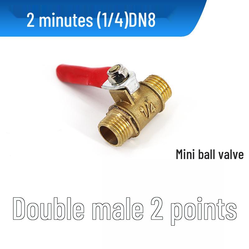 Pneumatic 4-Point Copper Ball Valve Switch for Air Compressor and Water Pipe, Internal/External Thread