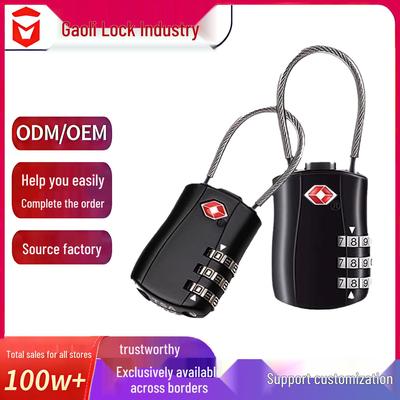 TSA Steel Wire Anti-theft Combination Padlock for Suitcase, Backpack & Leather Zipper Case