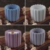 Gestreept Dienblad Hars Gietvorm Kaarsenhouder Siliconen Bekervormen voor Bakken en Zeep Maken Siliconen Zeepvorm