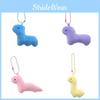 Cute Korean Style Macaron Dinosaur Plush Keychain Soft Short Plush Bag Accessory