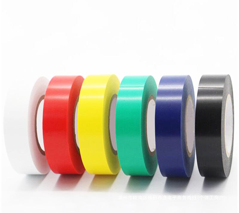 10 Rolls Waterproof Flame Retardant Electrician's Insulating Cloth Tape - High Viscosity, Colored, Large Roll