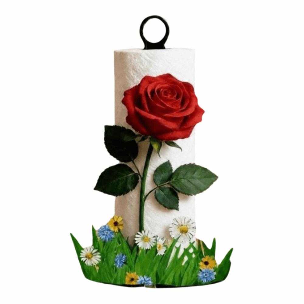 Vertical Storage Paper Towel Holder Wooden Base Tissue Storage Rack Paper Towel Stand Home Decor