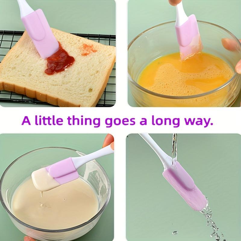 Silicone Spoon - Heat Resistant, Non Stick, Detachable Mini Scraper Suitable for Baking, Cooking, and Service