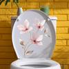 Minimalist Floral Toilet Sticker Lovely Flower Design Lid Decal Waterproof No Residue for Bathroom Home Restroom Decor