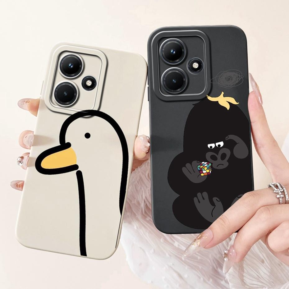 Lens Protective Cover For Infinix Hot 30i 30 Hot30 Play NFC Cute Printed Soft Silicon Phone Case For Infinix Hot30i 30 30Play 4G
