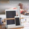 Japanese Minimalist Wooden Remote Control Organizer, Desktop Phone Stand Light Brown L