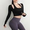 Long Sleeve Women Yoga Shirts Pullover Neck Girls Sports Top Workout T-Shirt  Yoga Clothing
