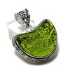 Natural Moldavite Quartz Gemstone 925 Sterling Silver Jewelry Pendant 1.50" ETC-14217