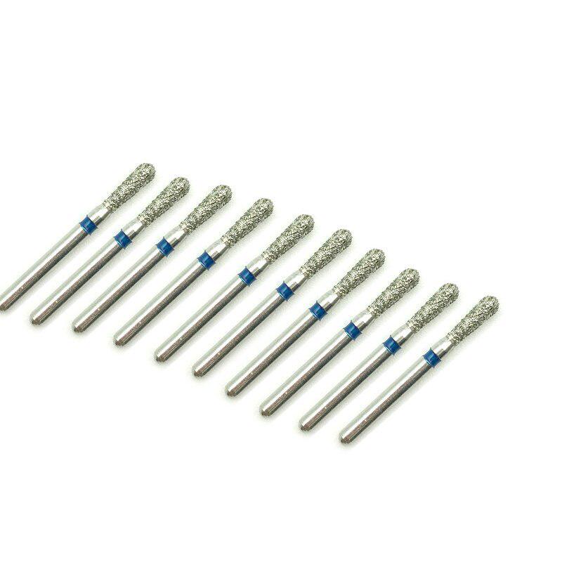 Fraises dentaires diamantées, 10 pièces, fraises dentaires pour pièce à main à grande vitesse, diamètre de poignée 1.6mm, outils de dentiste EX-20