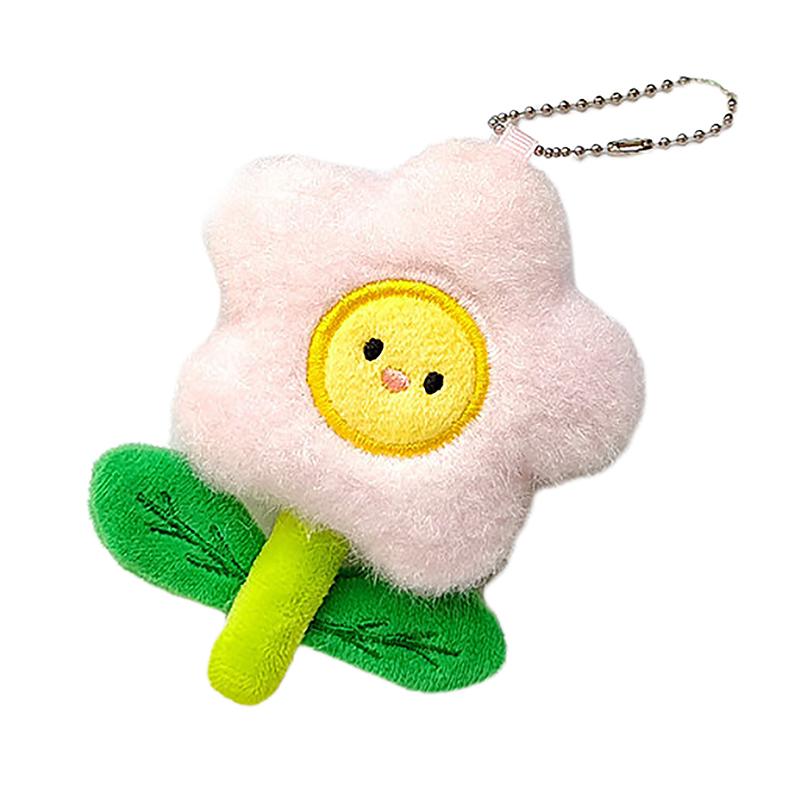 

Fashion Plush Cartoon Sun Flower Pendant Key Chains Women Ladies Bag Car Accessories Decor
