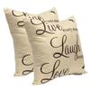 Nieuwe Live Laugh Love Quotes Kussenhoes Woondecoratie Katoenen Linnen Kussensloop
