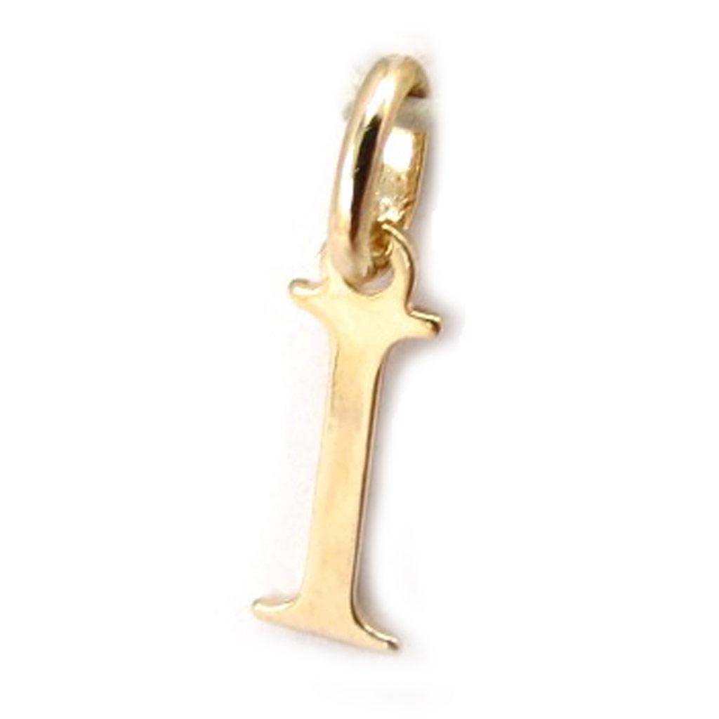 Les Trésors De Lily [K3663] - Gold Plated 'Letter I' Pendant - 13x5 Mm