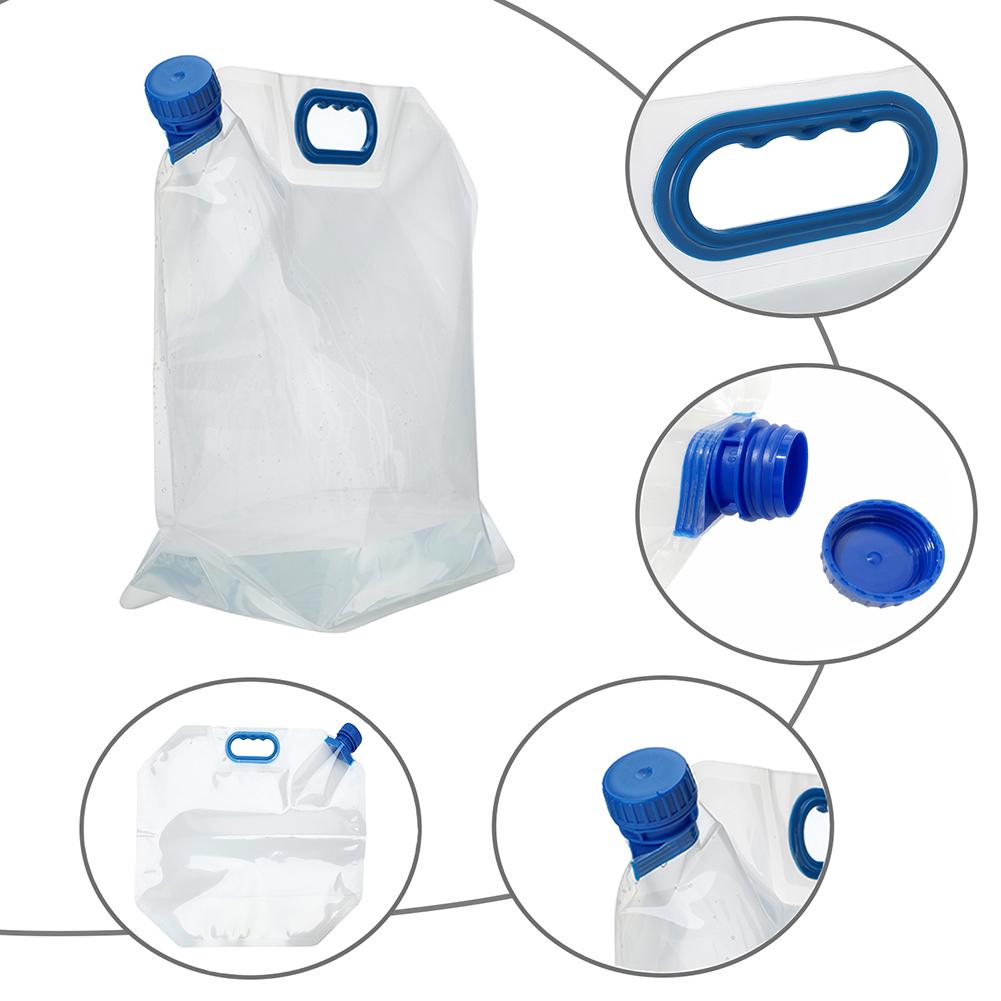 1-4Pcs 15L Outdoor Camping Travel Folding Bucket Camper Tourism Large Water Storage Container Foldable Water Bags Water Canister