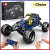 MOULD KING 18018 Technical Car Toys The MOC-3028 APP&RC Motorized Blue Lightning Buggy Model Building Blocks Bricks Kids Gifts