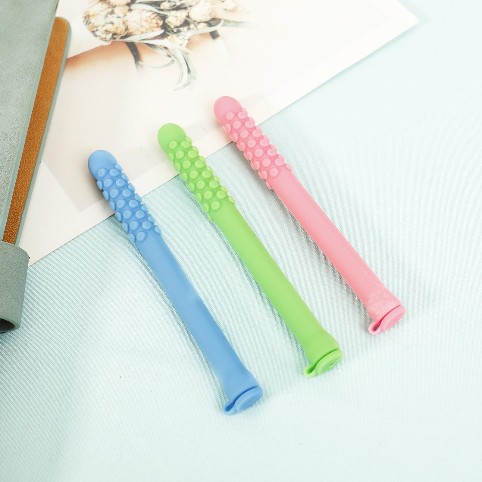 

3PCS/Set Chewable Essential Oil Breath Stick Portable Silicone Chewable Stick Washable for Students Office Worker Adult