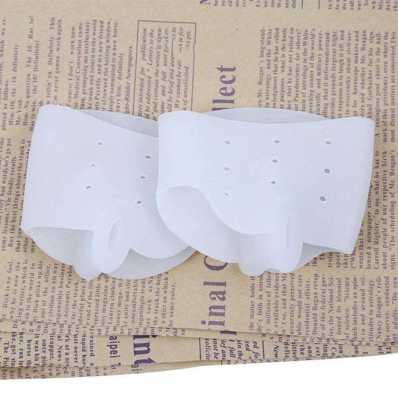 

Forefoot Pad Left And Right Foot Clamping SEBS Hallux Valgus Protection Cover Forefoot Protection Insole Big Toe Divider all code білий