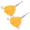 2Pcs Portable Fishing Bait Needle Hook Knot Puller Fishing Baiting Rigs Tool Orange