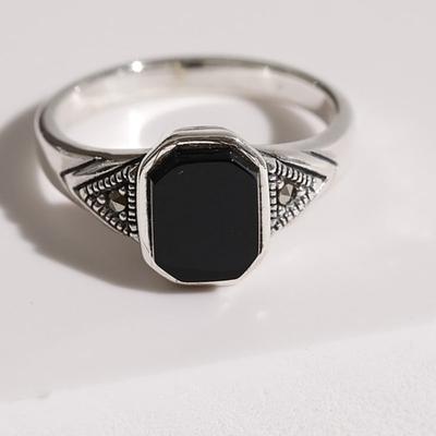 Brilliance Antiker Onyx Ring