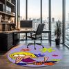 Lizzie McGuire Printed Round Rug Carpet Chair Rug Area Rug Entryway Doormats,for Office Chair Living Room Bedroom Kitchen Room.