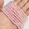 6MM Faceted Round Spacer Gem Stone Beads Loose Crystal Quartz Jaspers Bead For Beadwork Jewelry Making Women Bracelet Necklace