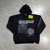 American Style Fleece Hooded Sweatshirt Young Men Letter Print Daily Wear