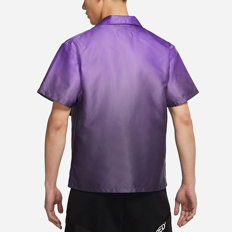 Jordan 23 Engineered Gradient Big Pocket Breathable Short Sleeve Shirt Men Tops Purple CZ4821-578