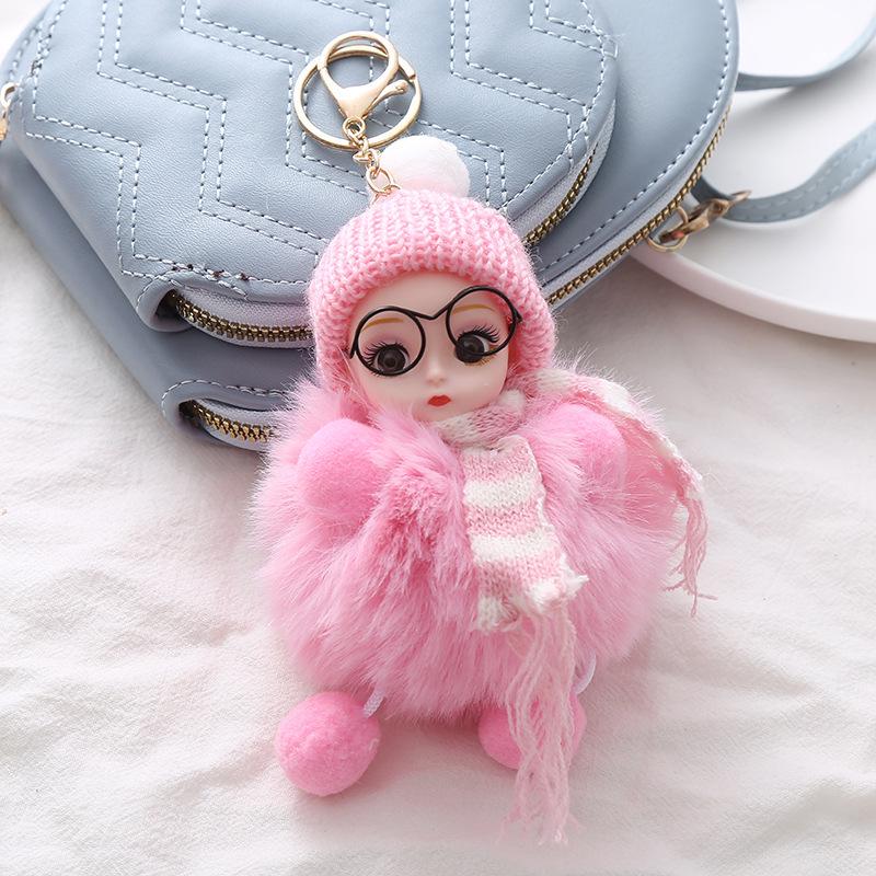 Internet Celebrity Scarf Doll Keychain Plush Pendant: Unisex Bag Charm & Birthday Gift